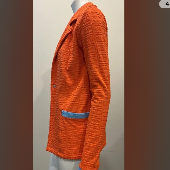 Summer Chanel terry cloth blazer cc logo embossed - Picture 4 of 13